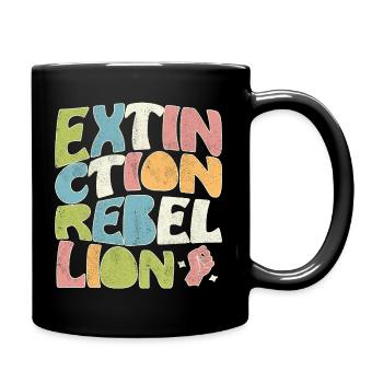Extinction rebellion retro - Full Colour Mug - black - Right