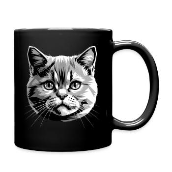 British Shorthair Chat BKH Chat Maman Chats Mignons - Mug uni - noir - Droite