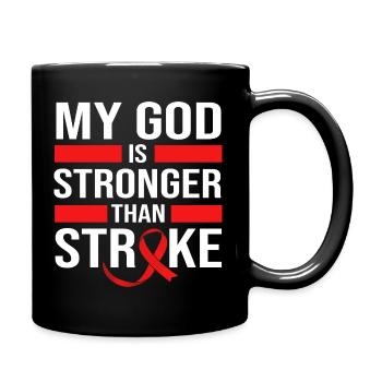 Hirnschlag Schlaganfall - Tasse einfarbig - Schwarz - Rechts