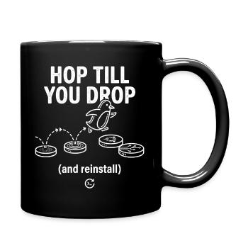 Hop Till You Drop Réinstallation Linux - Mug uni - noir - Droite
