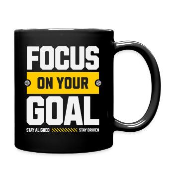 Focus on your goal - Full Colour Mug - black - Right