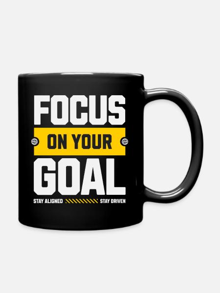 Focus on your goal - Full Colour Mug - black