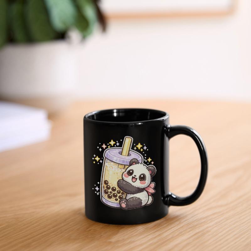 Panda Bubble Tea Cuddle Motif Full Colour Mug
