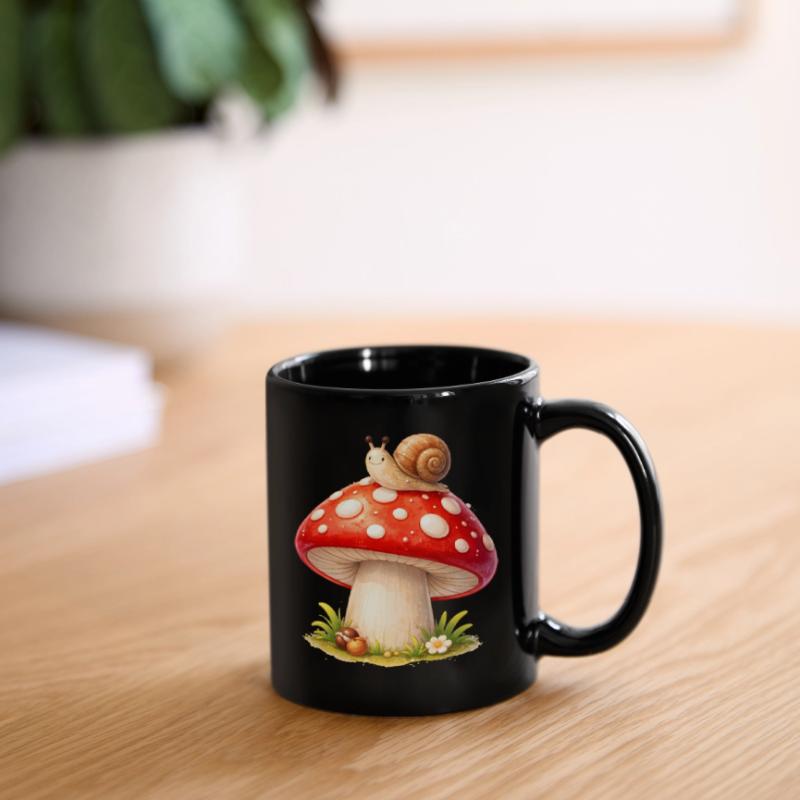 Toadstool with Snail Cute Forest Motif Full Colour Mug
