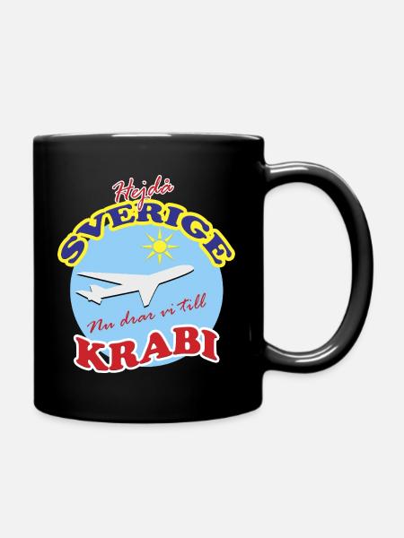 Goodbye Sweden – Let's go to Krabi - Full Colour Mug - black