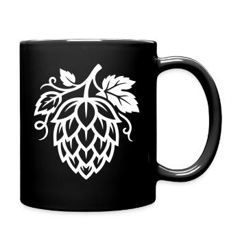 Hopfen Symbol Brauerei - Tasse einfarbig - Schwarz - Rechts