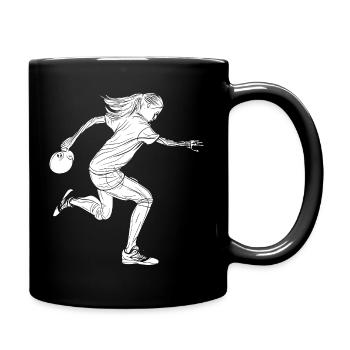 Filles au bowling - Mug uni - noir - Droite