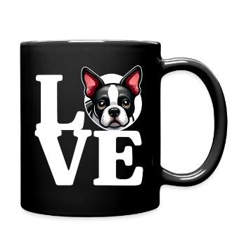 J’ADORE Boston Terrier Chien Amateur de Chiens Drôle - Mug uni - noir - Droite