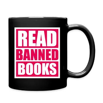 Read Banned Books Verbotene Bücher Lesen Freiheit - Full Colour Mug - black - Right