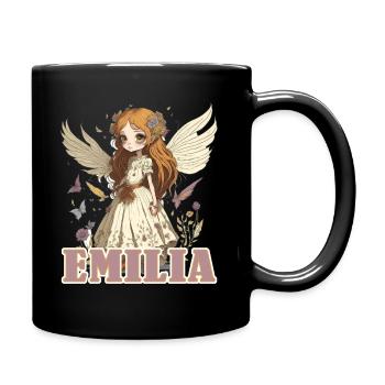 Emilia - nom de jeune fille - fée - Mug uni - noir - Droite