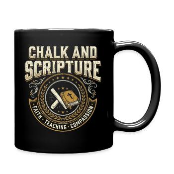 Chalk and Scripture Christlicher Lehrer Jesus - Tasse einfarbig - Schwarz - Rechts