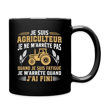 Je suis agriculteur  - Mug uni - noir - Droite