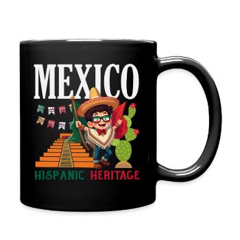 Fierté du Mexique & Maison Drapeau du Mexique - Mug uni - noir - Droite