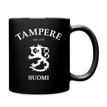 Tampere Suomi Finland Finnland - Tasse einfarbig - Schwarz - Rechts