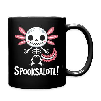 Spooky Skull with Pink Wings - Full Colour Mug - black - Right