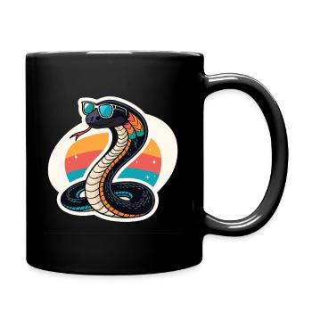 Cobra Sun Retro - Tasse einfarbig - Schwarz - Rechts