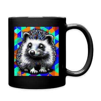 Igel - Tasse einfarbig - Schwarz - Rechts