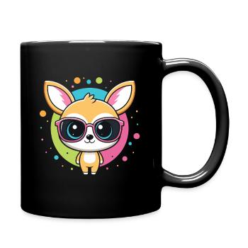 Chihuahua-Kawaii-Pop-Gläser - Tasse einfarbig - Schwarz - Rechts