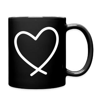 Cœur Symbole d’amour Cadeau d’anniversaire Amitié - Mug uni - noir - Droite