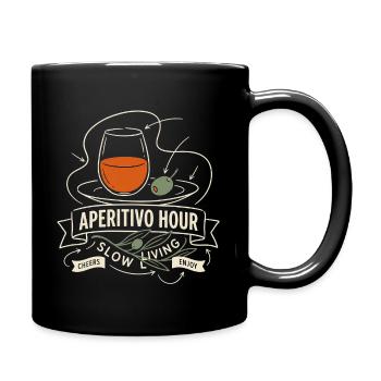 Heure de l’Aperitivo pour les Gouffrons - Mug uni - noir - Droite