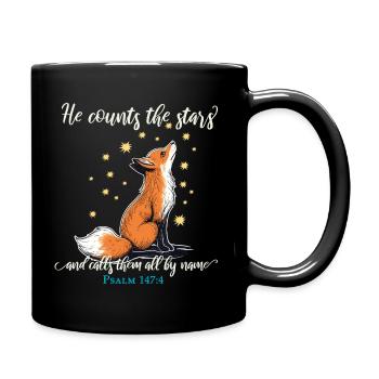 Fuchs Christlich - Tasse einfarbig - Schwarz - Rechts