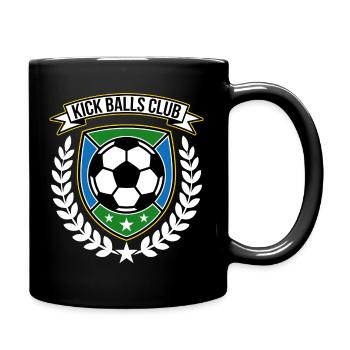 Blason de football du club Kick Balls - Mug uni - noir - Droite