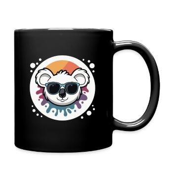 Solarkoala in Farbbrille - Tasse einfarbig - Schwarz - Rechts