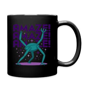 Von Rocky inspirierte außerirdische Figur - Tasse einfarbig - Schwarz - Rechts