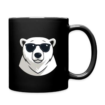 Polar bear in dark glasses - Full Colour Mug - black - Right
