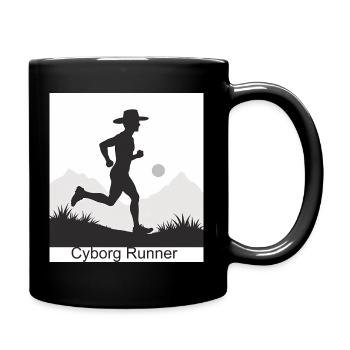 Cyborg Runner - Full Colour Mug - black - Right