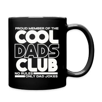 Cool Dads Club - Papa Vatertag Geschenk - Tasse einfarbig - Schwarz - Rechts