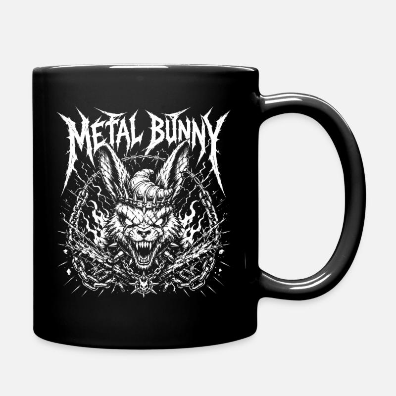 Griffes en chaîne de lapin en métal - Mug uni - noir