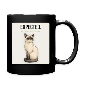 EXPECTED Sarcastic Cat Design - Tasse einfarbig - Schwarz - Rechts