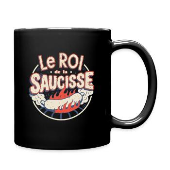 Roi Saucisse enflammé - Mug uni - noir - Droite