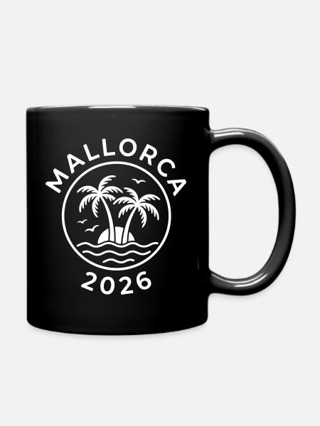 Mallorca 2026 - Tasse einfarbig - Schwarz