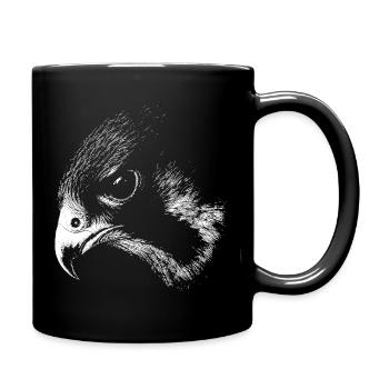 Wanderfalke - Tasse einfarbig - Schwarz - Rechts