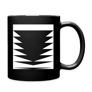 Schwarze Dreiecksmuster - Tasse einfarbig - Schwarz - Rechts