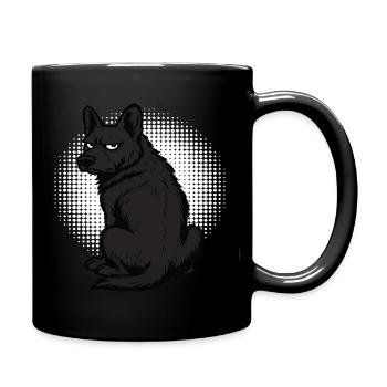Schwarzer Schäferhund Schäferhundbesitzer  - Tasse einfarbig - Schwarz - Rechts