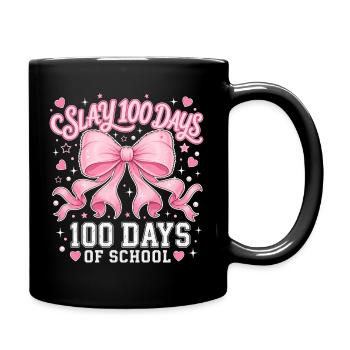 Tendance Pink Bow Coquette 100 Day School Y2K - Mug uni - noir - Droite
