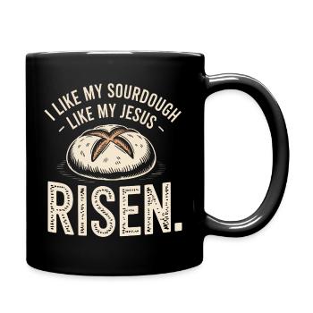 Pain au levain Jésus ressuscité - Mug uni - noir - Droite