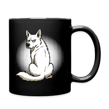Weißer Schäferhund Schäferhund Schäferhunde - Tasse einfarbig - Schwarz - Rechts