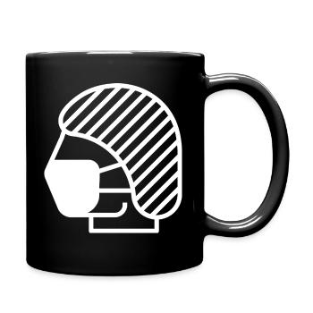 Hairnet and face mask, doctor, nurse - Full Colour Mug - black - Right
