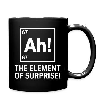 Ah, l’élément de surprise Drôle de chimie - Mug uni - noir - Droite