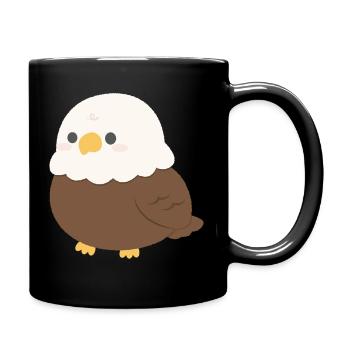 Weißkopfseeadler - Tasse einfarbig - Schwarz - Rechts