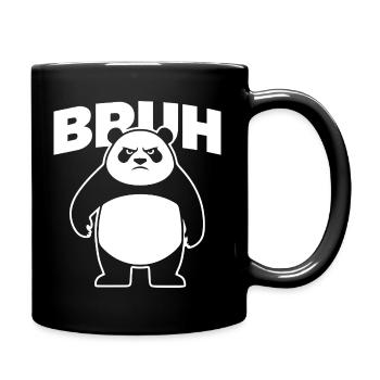 Panda Bruh Spruch Wütend Bär Lustig Sarkasmus  - Tasse einfarbig - Schwarz - Rechts