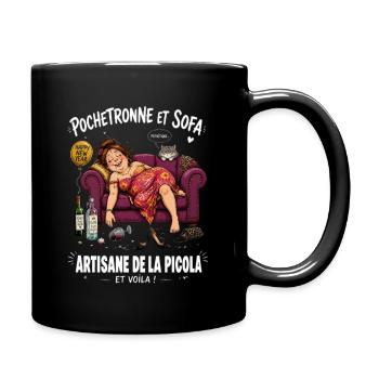 POCHETRONNE & SOFA ARTISANE DE LA PICOLA ET VOILA - Mug uni - noir - Droite