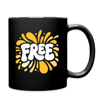 Liberty in Pop Yellow Shards - Full Colour Mug - black - Right