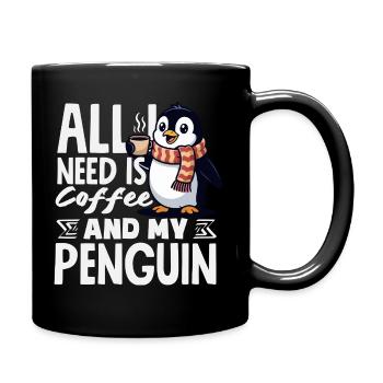 Pingouin mignon - Cadeau pour l’amoureux des manchots - Mug uni - noir - Droite