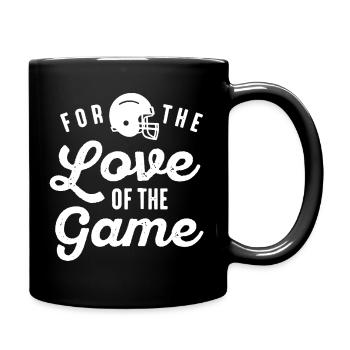 Liebe zum Spiel Football Design - Tasse einfarbig - Schwarz - Rechts