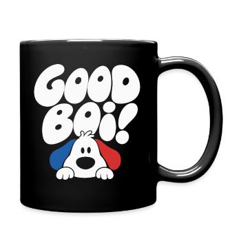 Good Boy Hund Retro Design - Tasse einfarbig - Schwarz - Rechts
